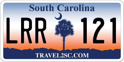 SC license plate LRR121