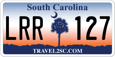 SC license plate LRR127