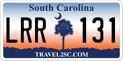 SC license plate LRR131