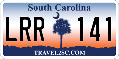 SC license plate LRR141