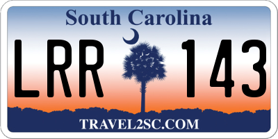 SC license plate LRR143