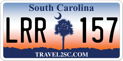 SC license plate LRR157