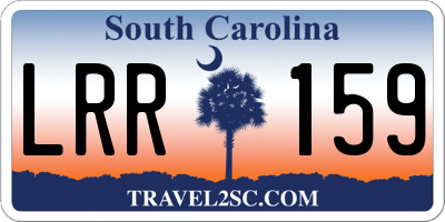 SC license plate LRR159