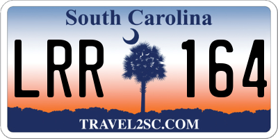 SC license plate LRR164