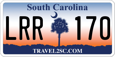 SC license plate LRR170