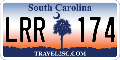 SC license plate LRR174
