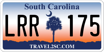 SC license plate LRR175