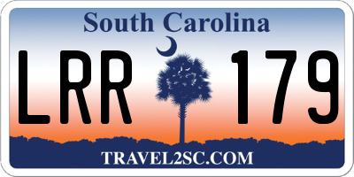 SC license plate LRR179