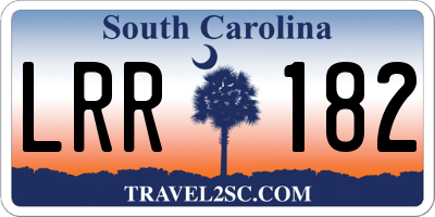SC license plate LRR182