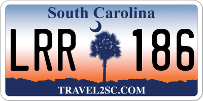 SC license plate LRR186