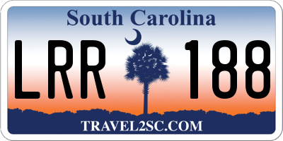 SC license plate LRR188