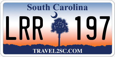 SC license plate LRR197
