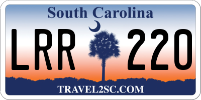 SC license plate LRR220