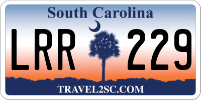SC license plate LRR229