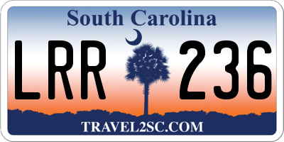 SC license plate LRR236
