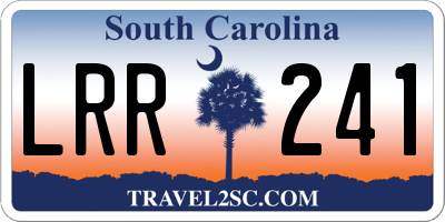 SC license plate LRR241