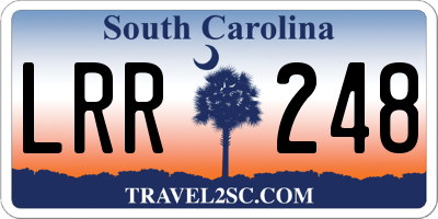 SC license plate LRR248