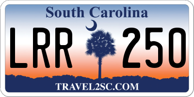 SC license plate LRR250