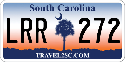 SC license plate LRR272