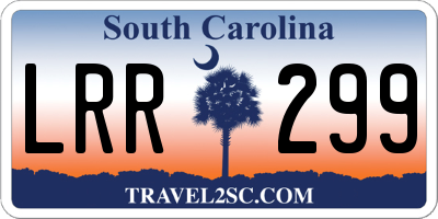 SC license plate LRR299