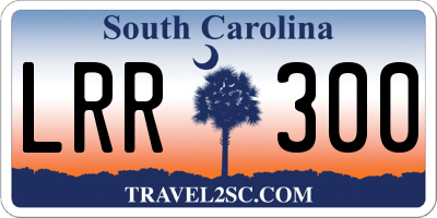 SC license plate LRR300