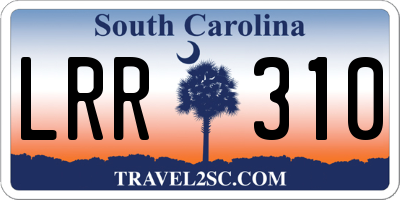 SC license plate LRR310