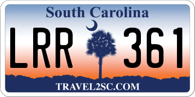 SC license plate LRR361