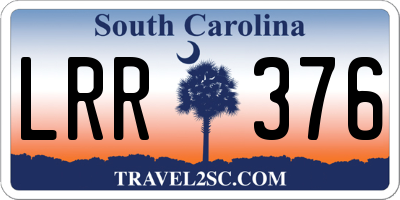 SC license plate LRR376