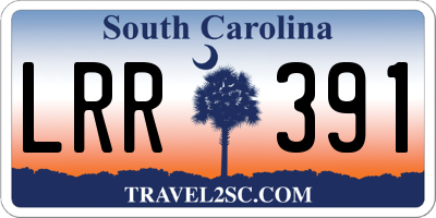 SC license plate LRR391