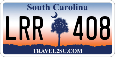 SC license plate LRR408