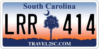 SC license plate LRR414