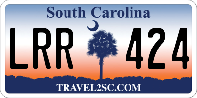 SC license plate LRR424