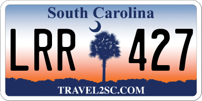 SC license plate LRR427