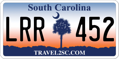 SC license plate LRR452
