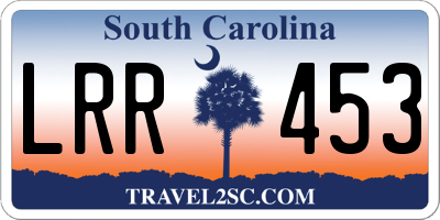 SC license plate LRR453