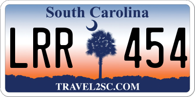 SC license plate LRR454