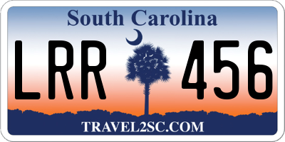 SC license plate LRR456