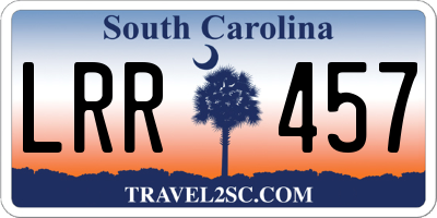 SC license plate LRR457