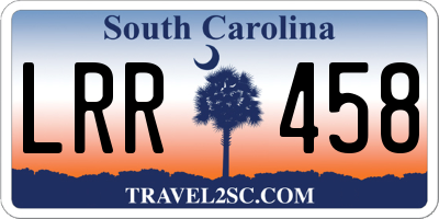 SC license plate LRR458