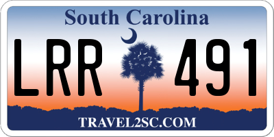 SC license plate LRR491