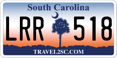 SC license plate LRR518