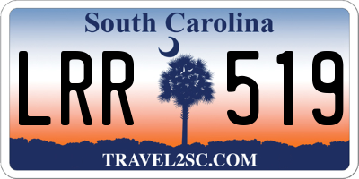 SC license plate LRR519