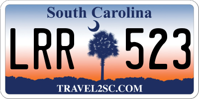 SC license plate LRR523