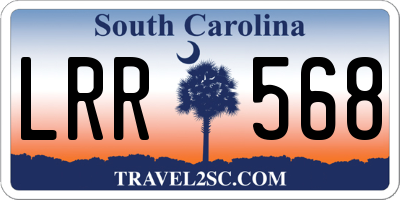 SC license plate LRR568
