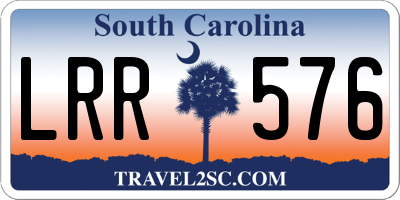 SC license plate LRR576