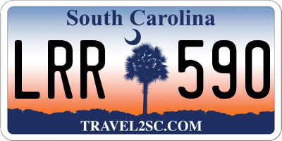 SC license plate LRR590