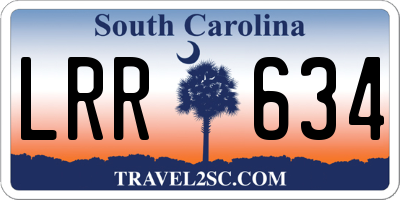 SC license plate LRR634