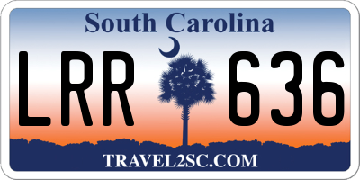 SC license plate LRR636