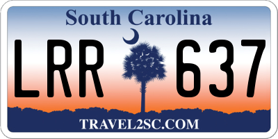 SC license plate LRR637
