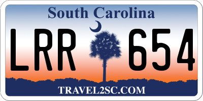 SC license plate LRR654